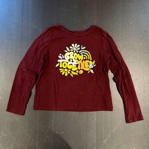 Old Navy Cropped LS T-shirt | GROW TOGETHER | sz M (8)